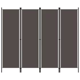 Antracitszürke 4 paneles paraván 200 x 180 cm