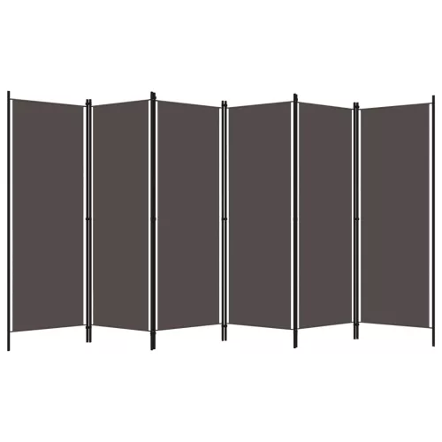 Antracitszürke 6 paneles paraván 300 x 180 cm