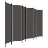 Antracitszürke 6 paneles paraván 300 x 180 cm