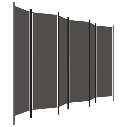 Antracitszürke 6 paneles paraván 300 x 180 cm