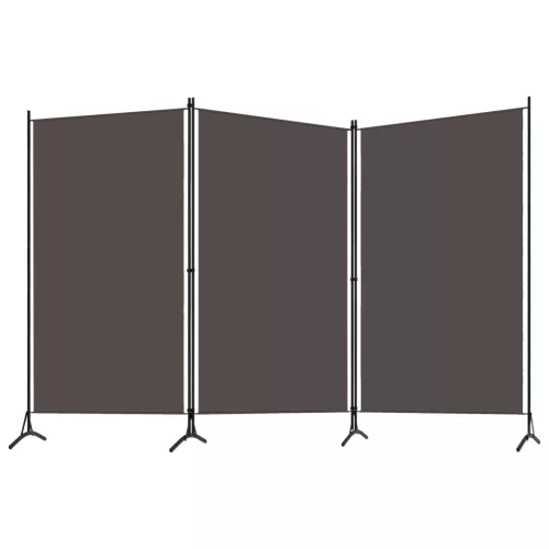 Antracitszürke 3 paneles paraván 260 x 180 cm