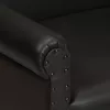 Fekete valódi bőr kagylófotel