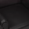 Fekete valódi bőr kagylófotel