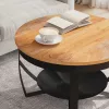 Tömör akácfa dohányzóasztal Ø68 x 43 cm