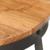 Tömör akácfa dohányzóasztal Ø68 x 43 cm