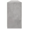Betonszürke tálalószekrény LED-világítással 202x37x67 cm