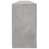 Betonszürke tálalószekrény LED-világítással 283x37x67 cm