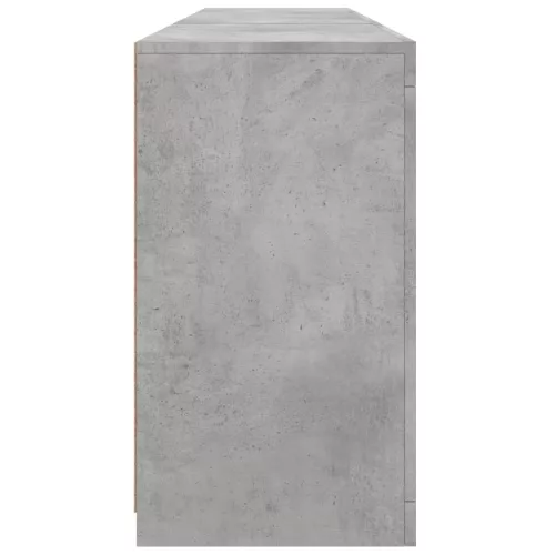 Betonszürke tálalószekrény LED-világítással 162 x 37 x 67 cm