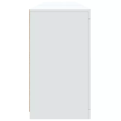 Fehér tálalószekrény LED-világítással 181,5x37x67 cm