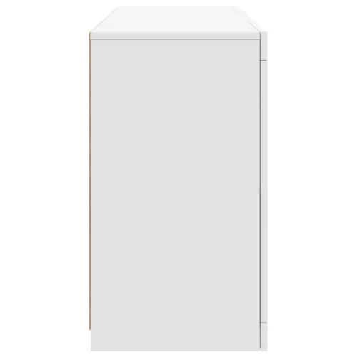 Fehér tálalószekrény LED-világítással 123 x 37 x 67 cm