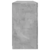 Betonszürke tálalószekrény LED-világítással 142,5 x 37 x 67 cm