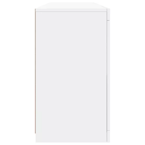 Fehér tálalószekrény LED-világítással 163 x 37 x 67 cm