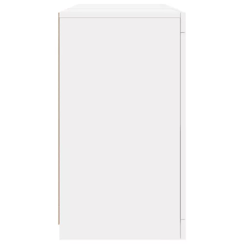 Fehér tálalószekrény LED-világítással 123 x 37 x 67 cm
