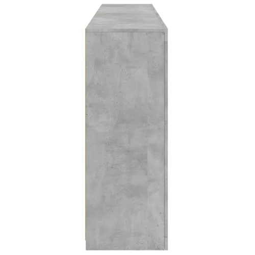 Betonszürke tálalószekrény LED-világítással 181,5 x 37 x 100 cm