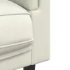 3 részes krémszínű bársony ülőgarnitúra párnákkal