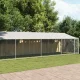 Szürke horganyzott acél kutyaketrec tetővel és ajtóval 10x2x2m