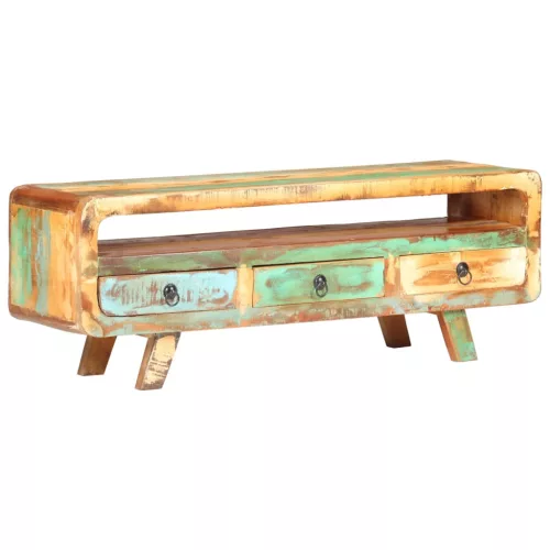 Tömör újrahasznosított fa TV-szekrény 117 x 30 x 41 cm