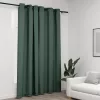 Zöld vászonhatású sötétítőfüggöny fűzőkarikával 290 x 245 cm