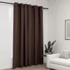 Tópszínű vászonhatású sötétítőfüggöny fűzőkarikával 290x245 cm