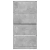 Betonszürke cipőszekrény 4 kihajtható fiókkal 80x21x163,5 cm