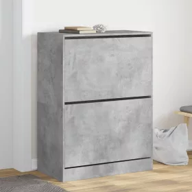   Betonszürke cipőszekrény 2 kihajtható fiókkal 80 x 42 x 108 cm