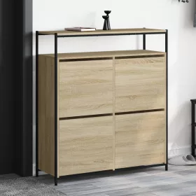   Sonoma tölgy cipőszekrény 4 kihajtható fiókkal 100x34x112 cm