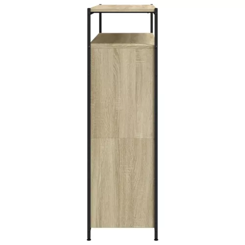 Sonoma tölgy cipőszekrény 4 kihajtható fiókkal 100x34x112 cm