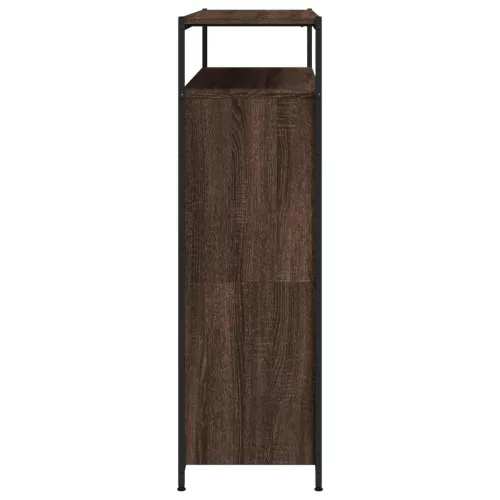 Barna tölgy cipőszekrény 4 kihajtható fiókkal 100x34x112 cm