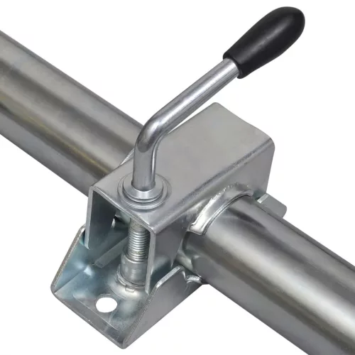 Utánfutó-orrkerék 2 tartócsővel és 3 osztott bilinccsel 48 mm