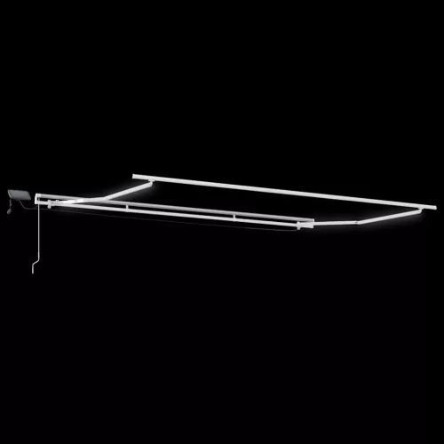 Burgundi vörös kézzel kihúzható LED-es napellenző 400 x 300 cm