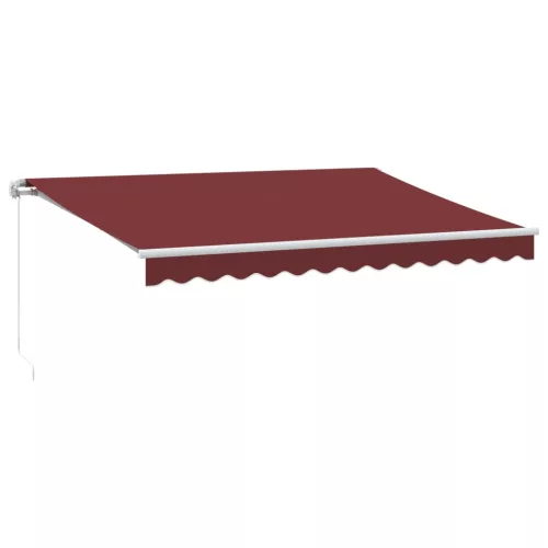 Burgundi vörös kézzel kihúzható napellenző 350 x 250 cm