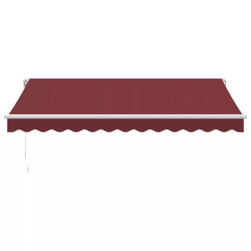 Burgundi vörös kézzel kihúzható napellenző 350 x 250 cm
