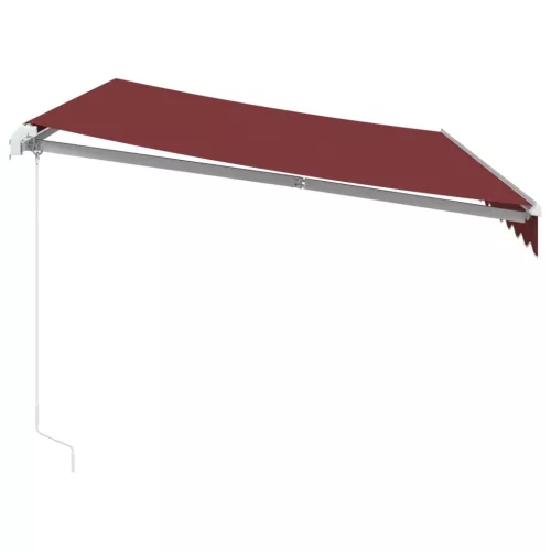 Burgundi vörös kézzel kihúzható napellenző 350 x 250 cm
