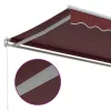 Burgundi vörös kézzel kihúzható napellenző 350 x 250 cm