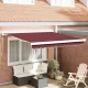 Burgundi vörös kézzel kihúzható napellenző 300 x 250 cm