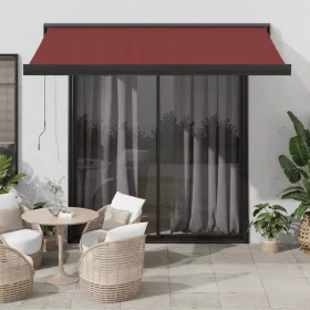   Burgundi vörös kézzel kihúzható napellenző 350 x 250 cm
