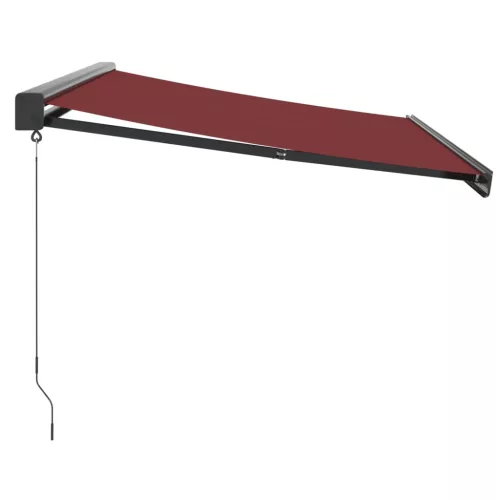 Burgundi vörös kézzel kihúzható napellenző 350 x 250 cm