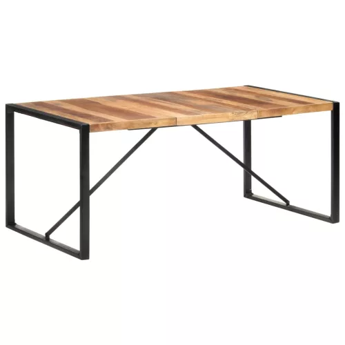 Paliszander felületű tömör fa étkezőasztal 180 x 90 x 75 cm