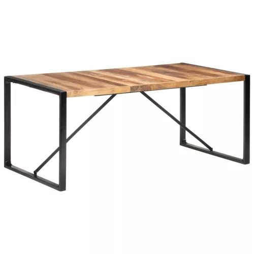 Paliszander felületű tömör fa étkezőasztal 180 x 90 x 75 cm