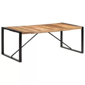   Paliszander felületű tömör fa étkezőasztal 200 x 100 x 75 cm