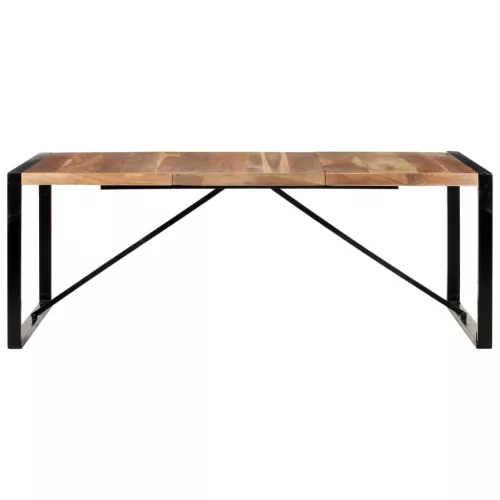 Paliszander felületű tömör fa étkezőasztal 200 x 100 x 75 cm