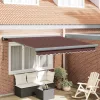 Barna kézzel kihúzható napellenző 300 x 250 cm