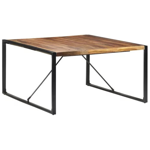 Paliszander felületű tömör fa étkezőasztal 140 x 140 x 75 cm