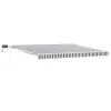 Antracitszürke-fehér LED-es kézi napellenző 400 x 300 cm