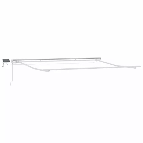 Antracitszürke-fehér LED-es kézi napellenző 400 x 300 cm