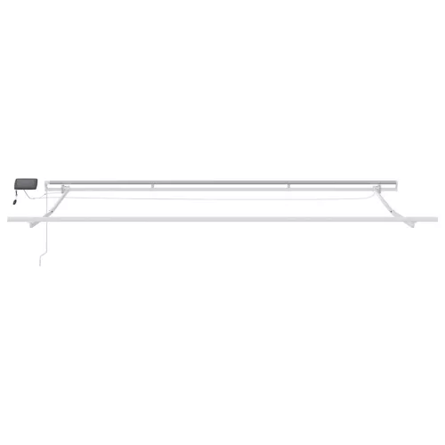 Antracitszürke-fehér LED-es kézi napellenző 400 x 300 cm