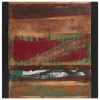 Tömör újrahasznosított fa étkezőasztal 70 x 70 x 75 cm