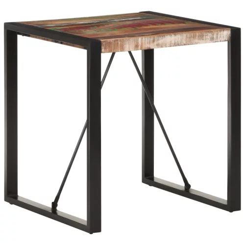 Tömör újrahasznosított fa étkezőasztal 70 x 70 x 75 cm
