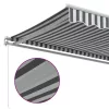 Antracitszürke-fehér kézzel kihúzható napellenző 350 x 250 cm