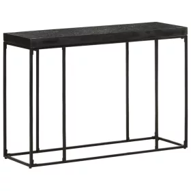   Fekete tömör akácfa és mangófa tálalóasztal 110 x 35 x 76 cm
